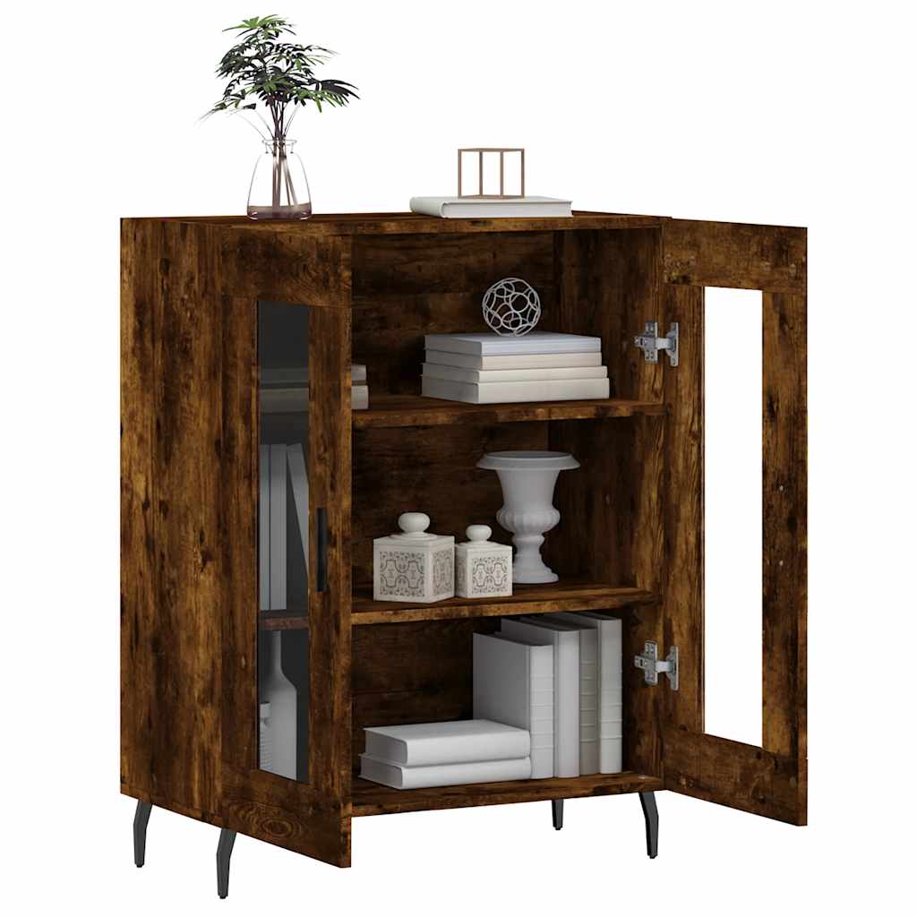 Dressoir 69,5x34x90 cm bewerkt hout gerookt eikenkleurig is nu te koop bij PeponiXL, paradijselijk wonen!