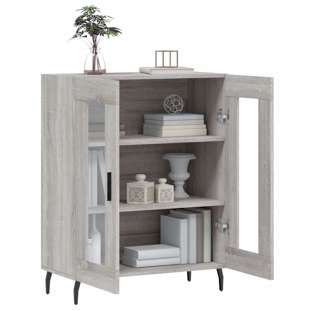 Dressoir 69,5x34x90 cm bewerkt hout grijs sonoma eikenkleurig is nu te koop bij PeponiXL, paradijselijk wonen!