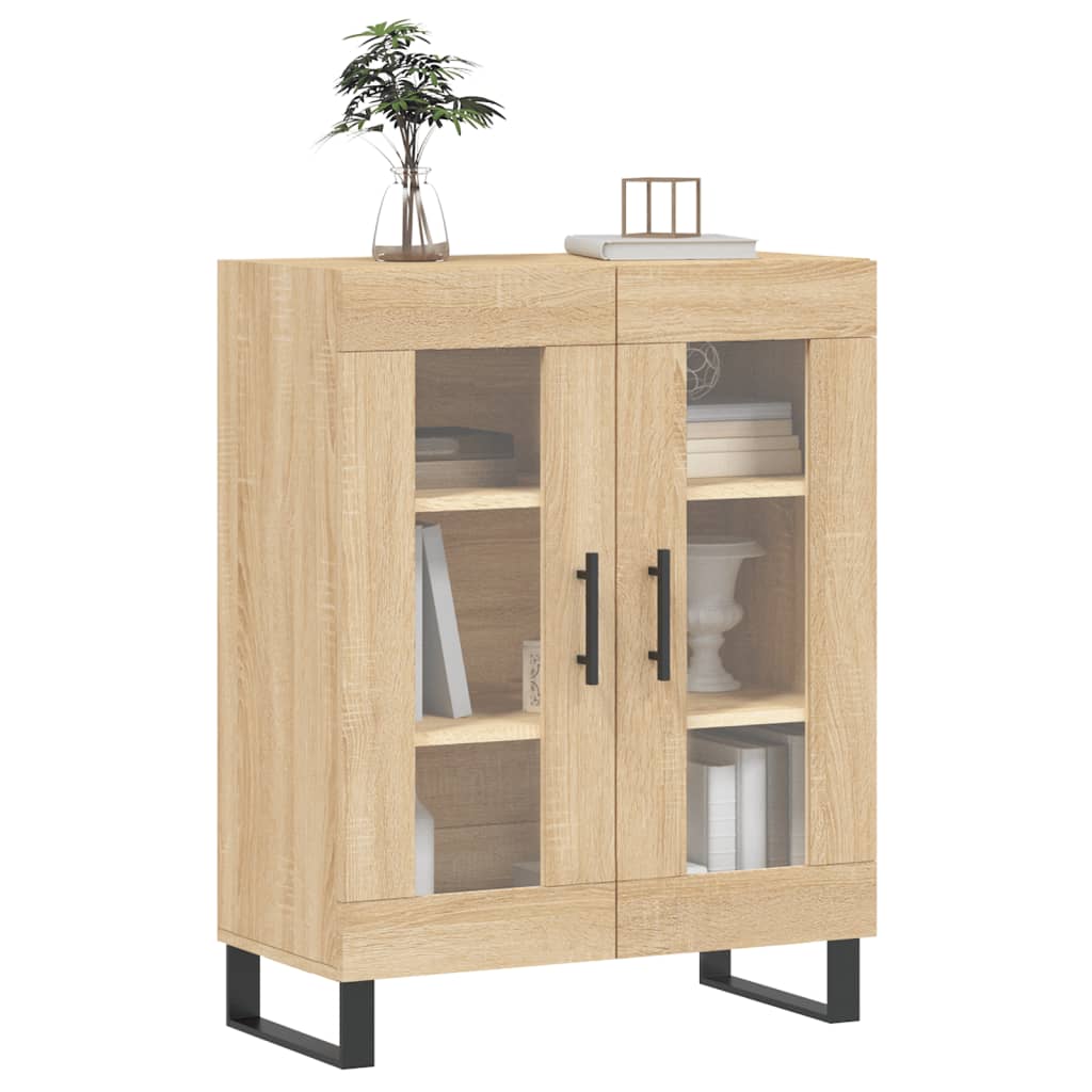 Dressoir 69,5x34x90 cm bewerkt hout sonoma eikenkleurig is nu te koop bij PeponiXL, paradijselijk wonen!