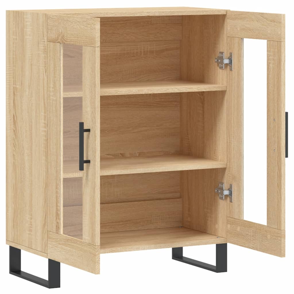 Dressoir 69,5x34x90 cm bewerkt hout sonoma eikenkleurig is nu te koop bij PeponiXL, paradijselijk wonen!