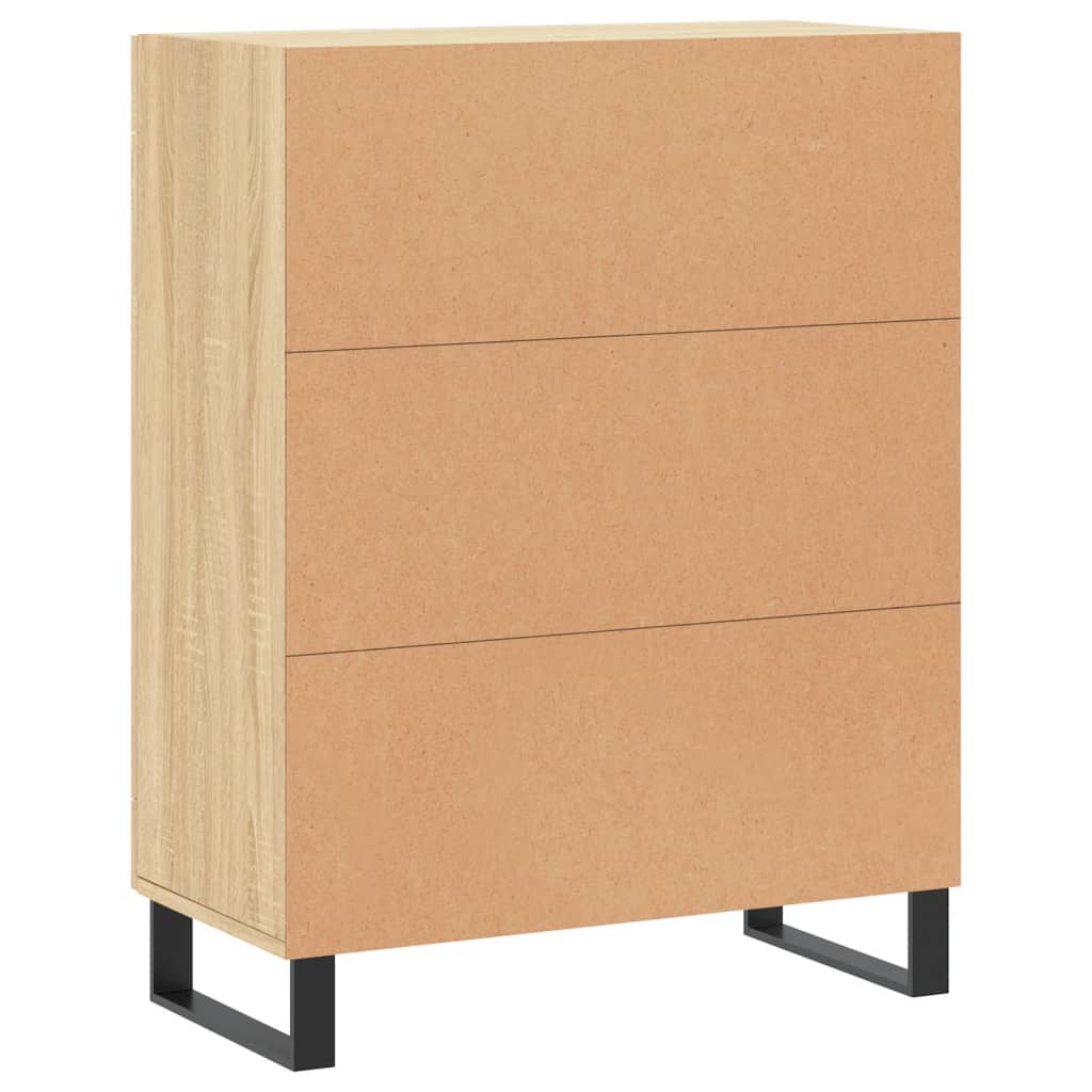 Dressoir 69,5x34x90 cm bewerkt hout sonoma eikenkleurig is nu te koop bij PeponiXL, paradijselijk wonen!