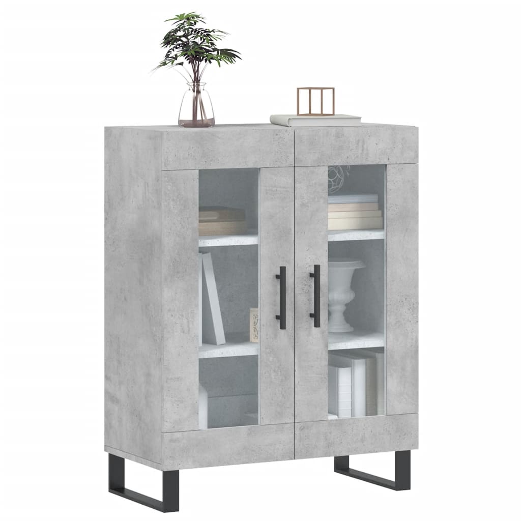 Dressoir 69,5x34x90 cm bewerkt hout betongrijs is nu te koop bij PeponiXL, paradijselijk wonen!