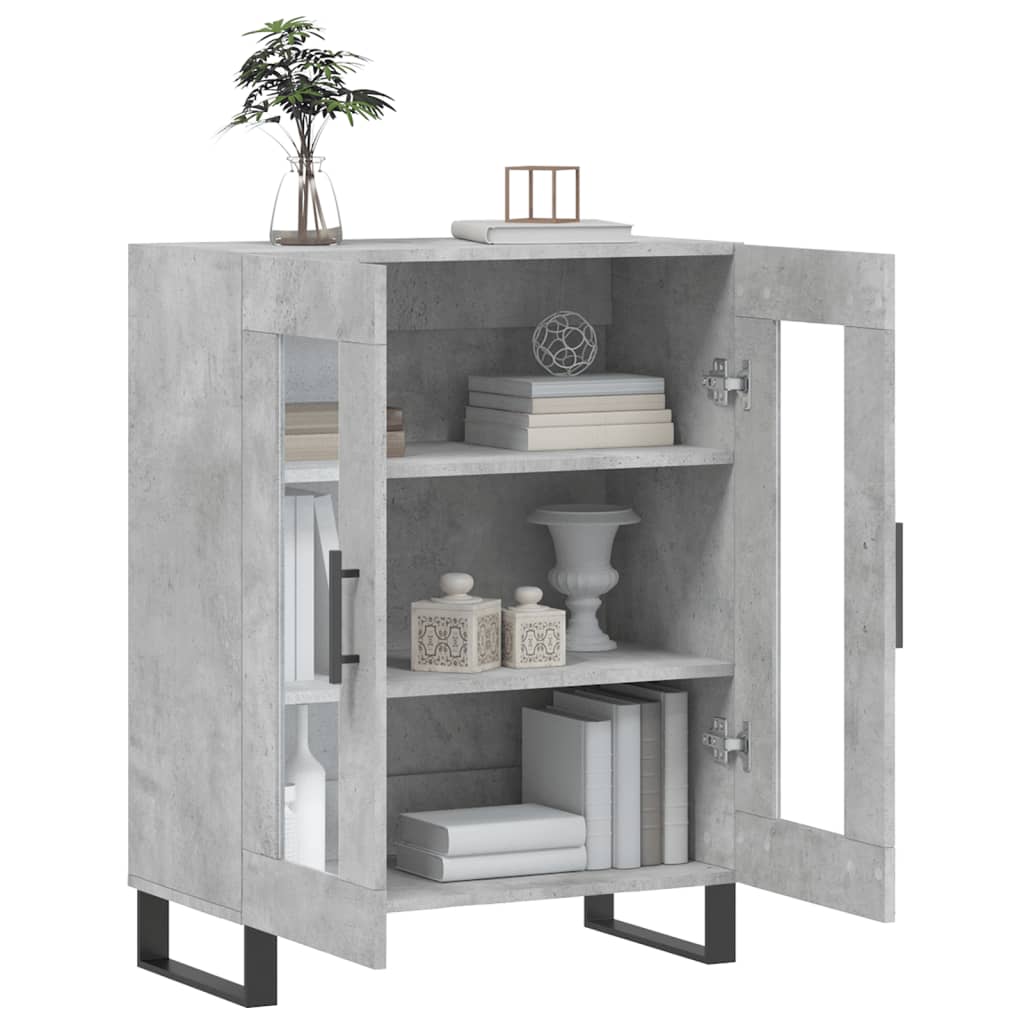 Dressoir 69,5x34x90 cm bewerkt hout betongrijs is nu te koop bij PeponiXL, paradijselijk wonen!