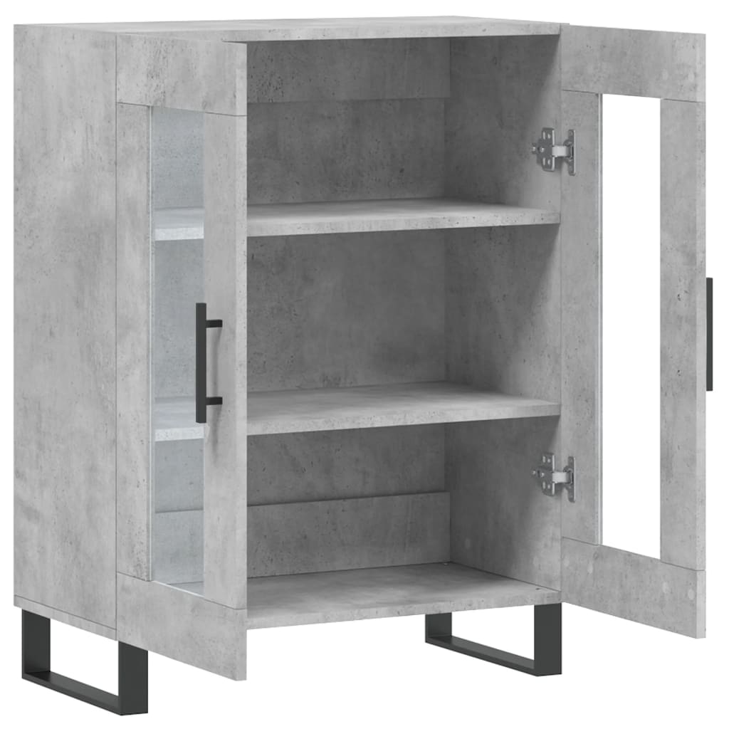 Dressoir 69,5x34x90 cm bewerkt hout betongrijs is nu te koop bij PeponiXL, paradijselijk wonen!