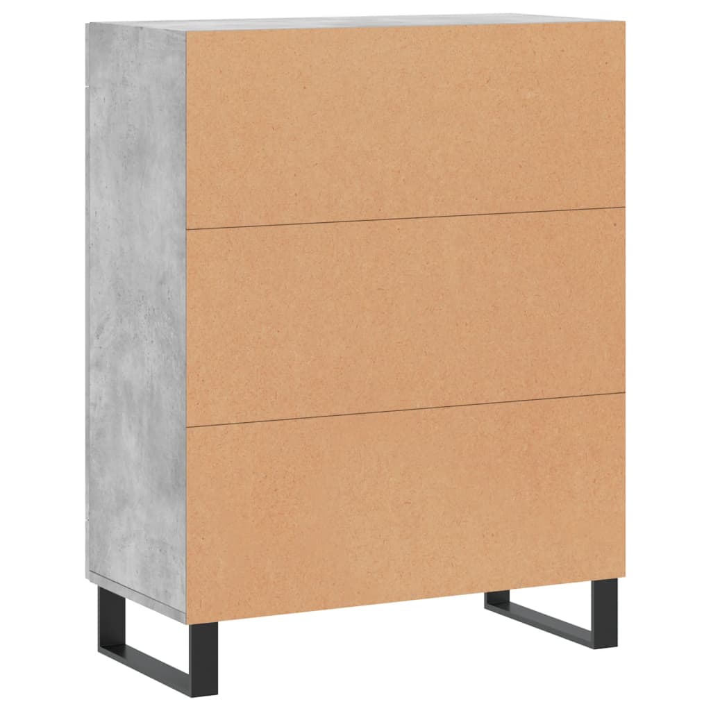 Dressoir 69,5x34x90 cm bewerkt hout betongrijs is nu te koop bij PeponiXL, paradijselijk wonen!