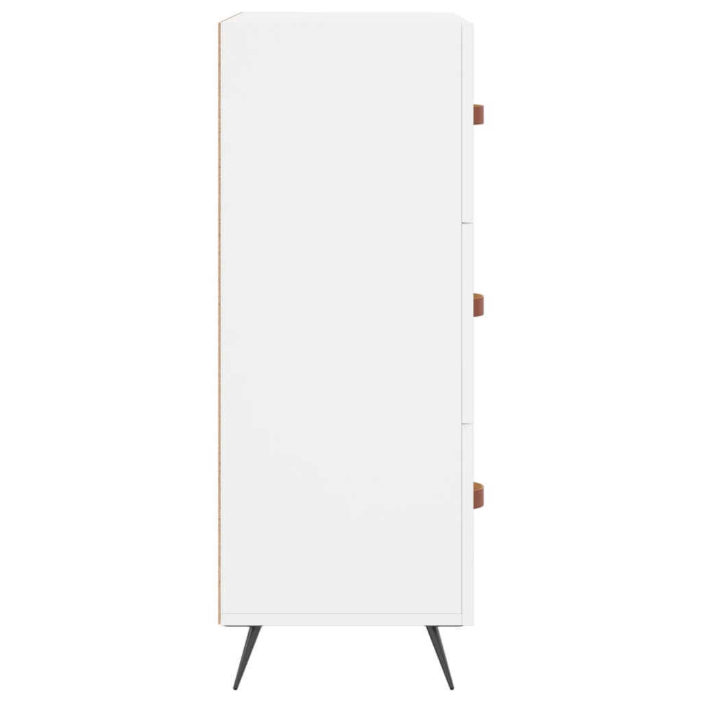 Ladekast 69,5x34x90 cm bewerkt hout wit is nu te koop bij PeponiXL, paradijselijk wonen!