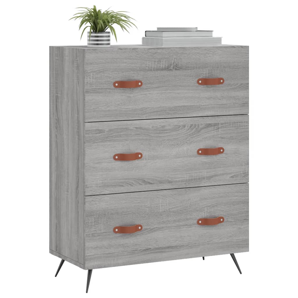 Ladekast 69,5x34x90 cm bewerkt hout grijs sonoma is nu te koop bij PeponiXL, paradijselijk wonen!