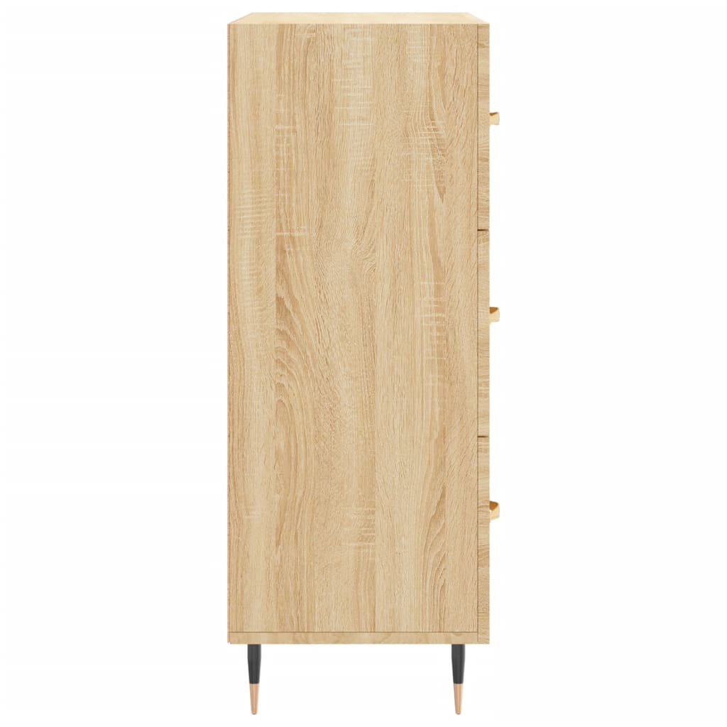 Dressoir 69,5x34x90 cm bewerkt hout sonoma eikenkleurig is nu te koop bij PeponiXL, paradijselijk wonen!