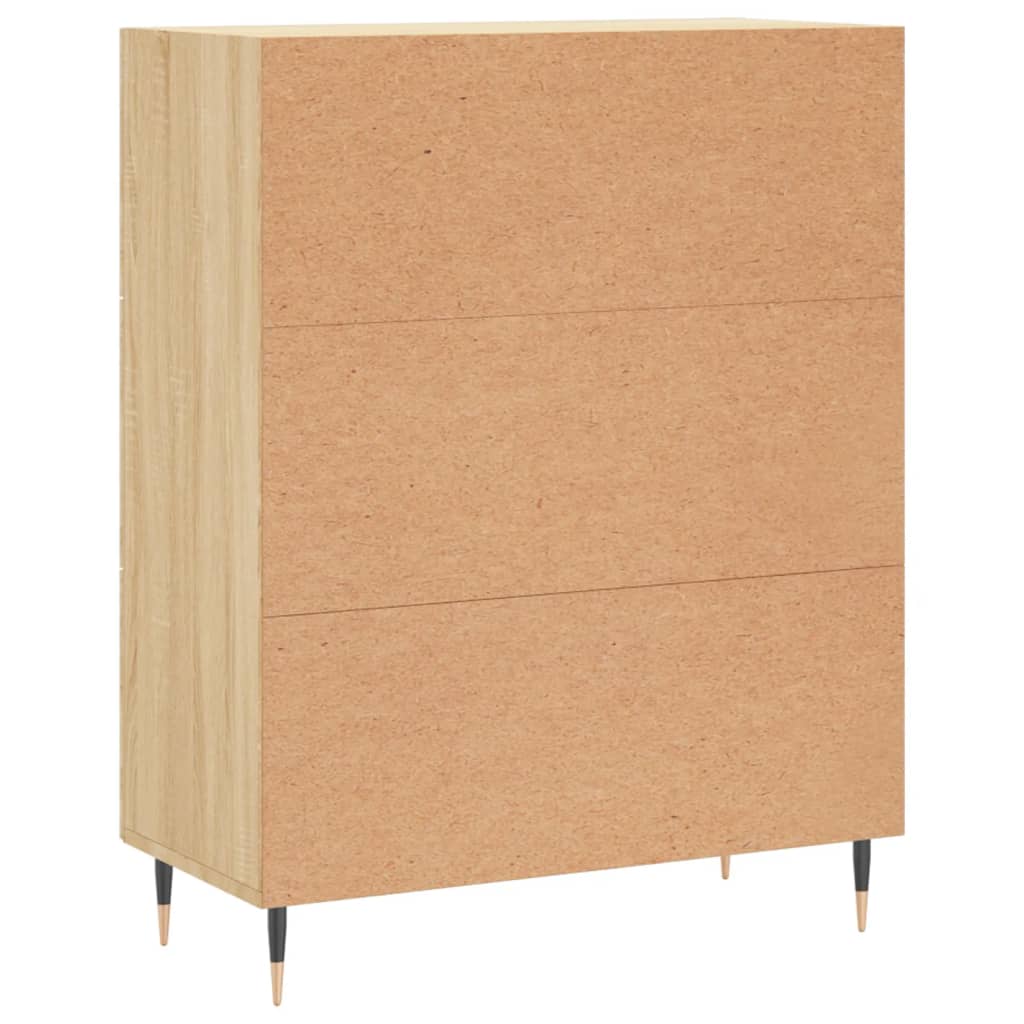 Dressoir 69,5x34x90 cm bewerkt hout sonoma eikenkleurig is nu te koop bij PeponiXL, paradijselijk wonen!