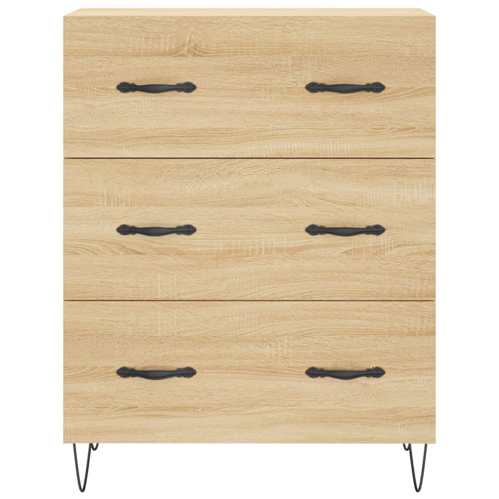 Dressoir 69,5x34x90 cm bewerkt hout sonoma eikenkleurig is nu te koop bij PeponiXL, paradijselijk wonen!