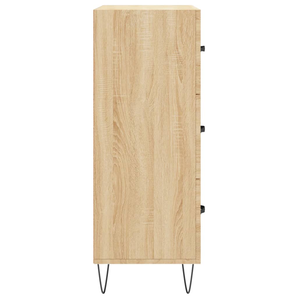 Dressoir 69,5x34x90 cm bewerkt hout sonoma eikenkleurig is nu te koop bij PeponiXL, paradijselijk wonen!