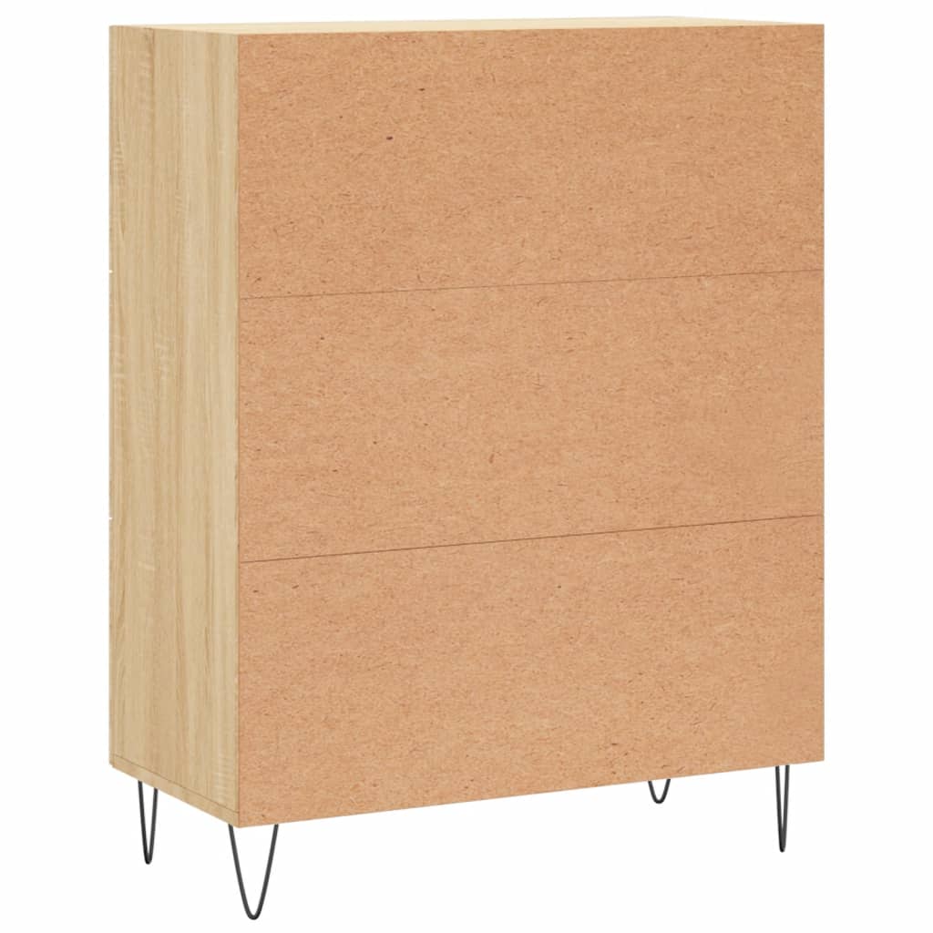 Dressoir 69,5x34x90 cm bewerkt hout sonoma eikenkleurig is nu te koop bij PeponiXL, paradijselijk wonen!