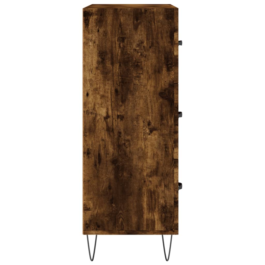 Dressoir 69,5x34x90 cm bewerkt hout gerookt eikenkleurig is nu te koop bij PeponiXL, paradijselijk wonen!