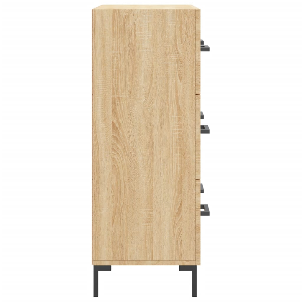 Dressoir 69,5x34x90 cm bewerkt hout sonoma eikenkleurig is nu te koop bij PeponiXL, paradijselijk wonen!