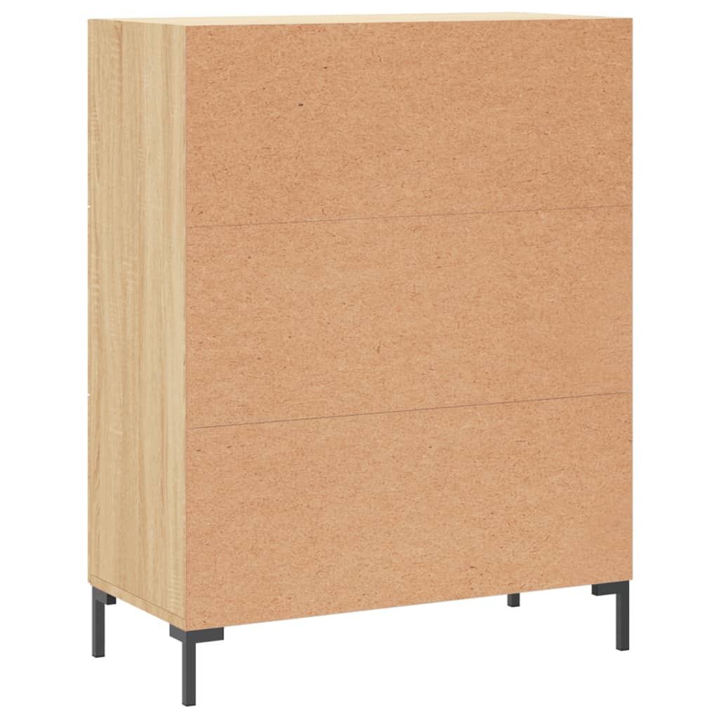 Dressoir 69,5x34x90 cm bewerkt hout sonoma eikenkleurig is nu te koop bij PeponiXL, paradijselijk wonen!