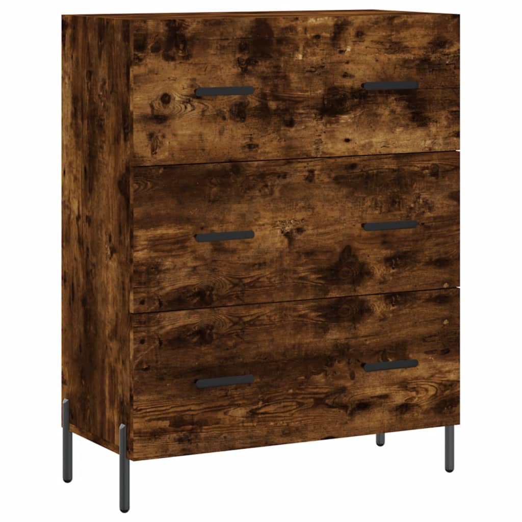 Dressoir 69,5x34x90 cm bewerkt hout gerookt eikenkleurig is nu te koop bij PeponiXL, paradijselijk wonen!