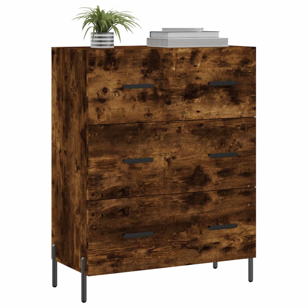 Dressoir 69,5x34x90 cm bewerkt hout gerookt eikenkleurig is nu te koop bij PeponiXL, paradijselijk wonen!