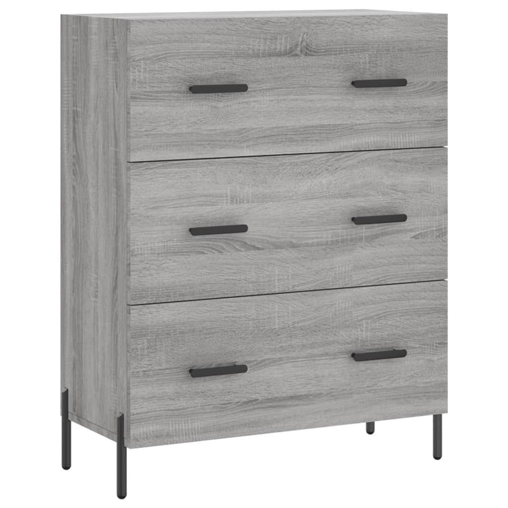 Dressoir 69,5x34x90 cm bewerkt hout grijs sonoma eikenkleurig is nu te koop bij PeponiXL, paradijselijk wonen!