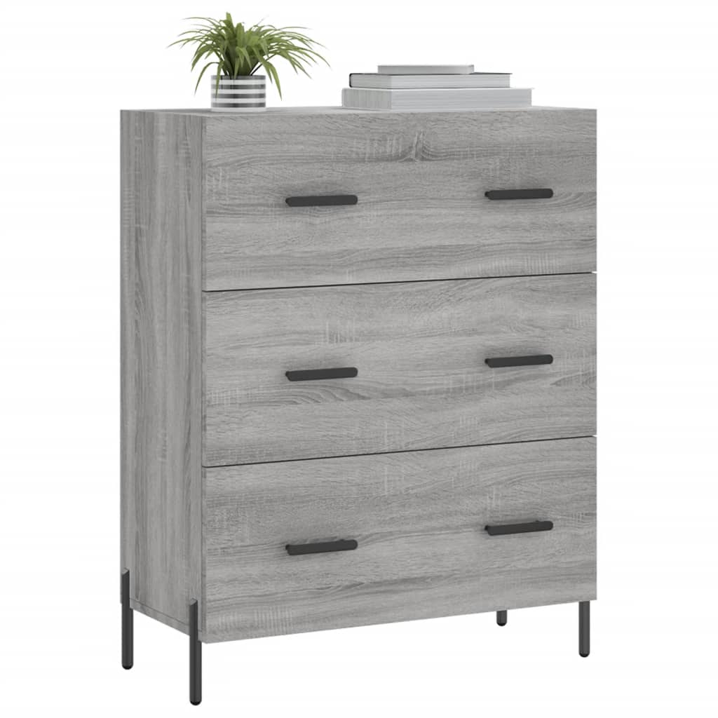 Dressoir 69,5x34x90 cm bewerkt hout grijs sonoma eikenkleurig is nu te koop bij PeponiXL, paradijselijk wonen!