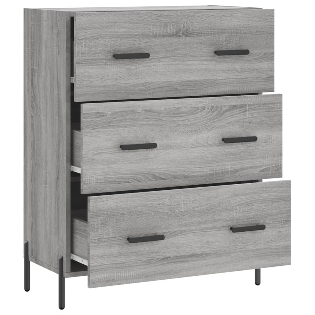 Dressoir 69,5x34x90 cm bewerkt hout grijs sonoma eikenkleurig is nu te koop bij PeponiXL, paradijselijk wonen!