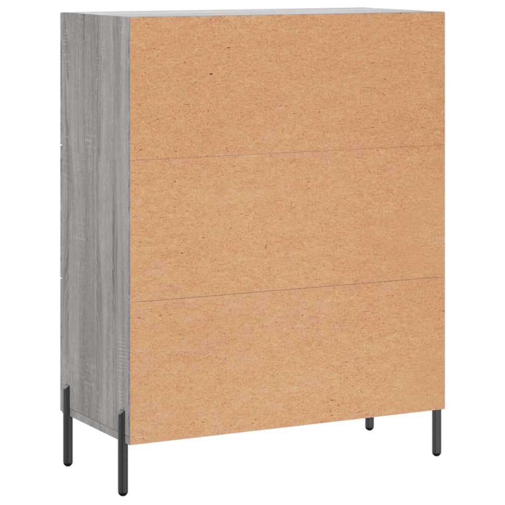 Dressoir 69,5x34x90 cm bewerkt hout grijs sonoma eikenkleurig is nu te koop bij PeponiXL, paradijselijk wonen!