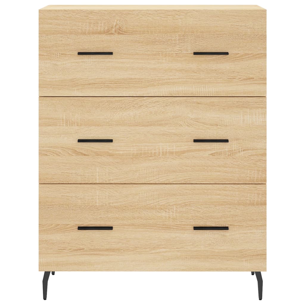 Dressoir 69,5x34x90 cm bewerkt hout sonoma eikenkleurig is nu te koop bij PeponiXL, paradijselijk wonen!