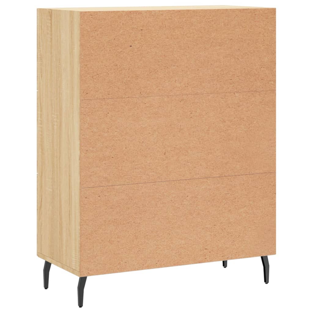 Dressoir 69,5x34x90 cm bewerkt hout sonoma eikenkleurig is nu te koop bij PeponiXL, paradijselijk wonen!
