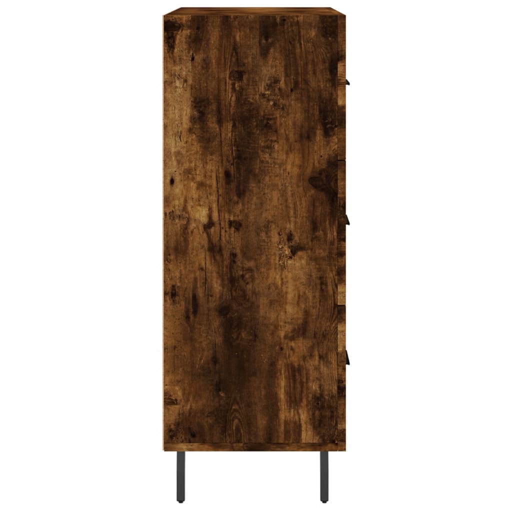 Dressoir 69,5x34x90 cm bewerkt hout gerookt eikenkleurig is nu te koop bij PeponiXL, paradijselijk wonen!