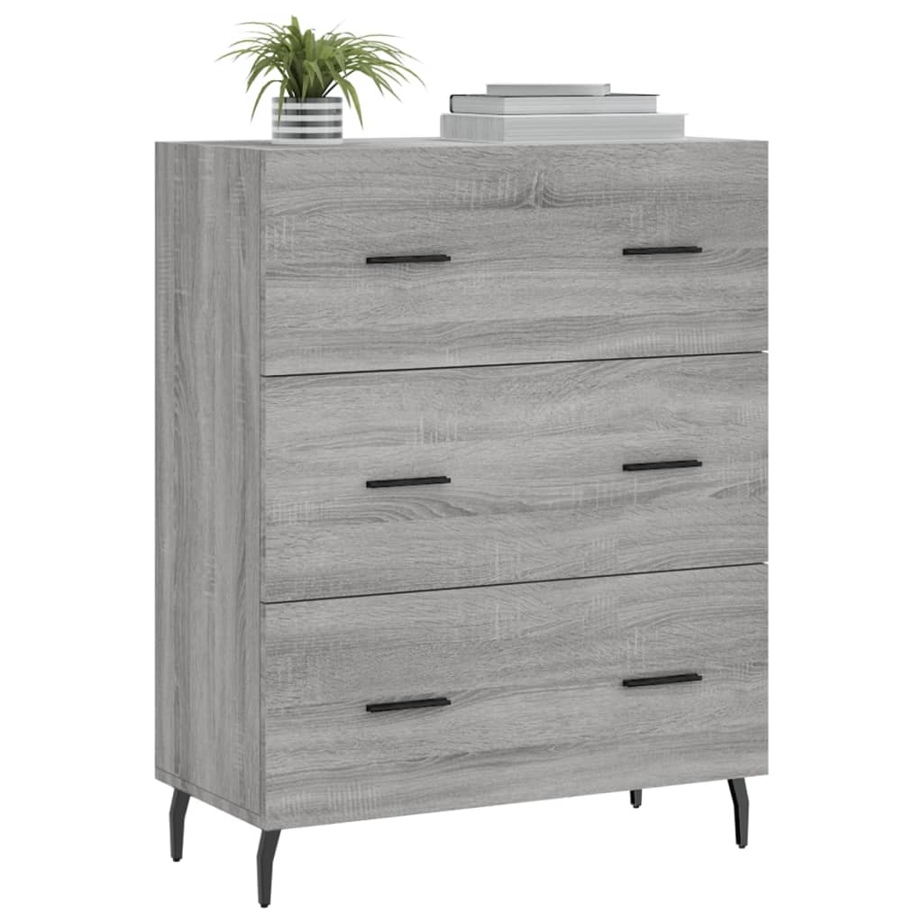 Dressoir 69,5x34x90 cm bewerkt hout grijs sonoma eikenkleurig is nu te koop bij PeponiXL, paradijselijk wonen!