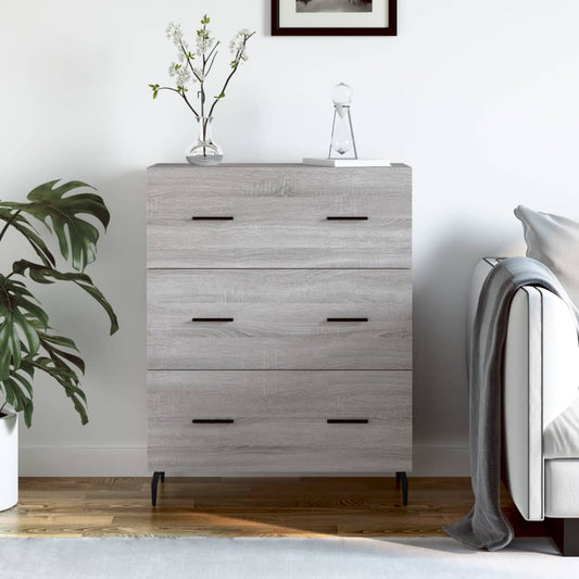 Dressoir 69,5x34x90 cm bewerkt hout grijs sonoma eikenkleurig is nu te koop bij PeponiXL, paradijselijk wonen!