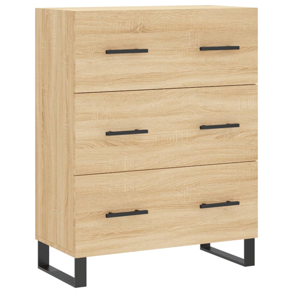 Dressoir 69,5x34x90 cm bewerkt hout sonoma eikenkleurig is nu te koop bij PeponiXL, paradijselijk wonen!