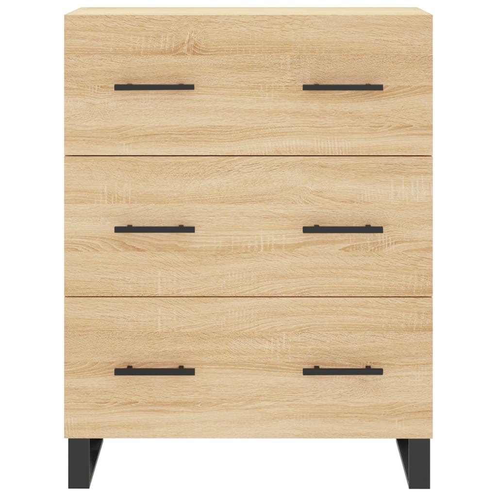 Dressoir 69,5x34x90 cm bewerkt hout sonoma eikenkleurig is nu te koop bij PeponiXL, paradijselijk wonen!