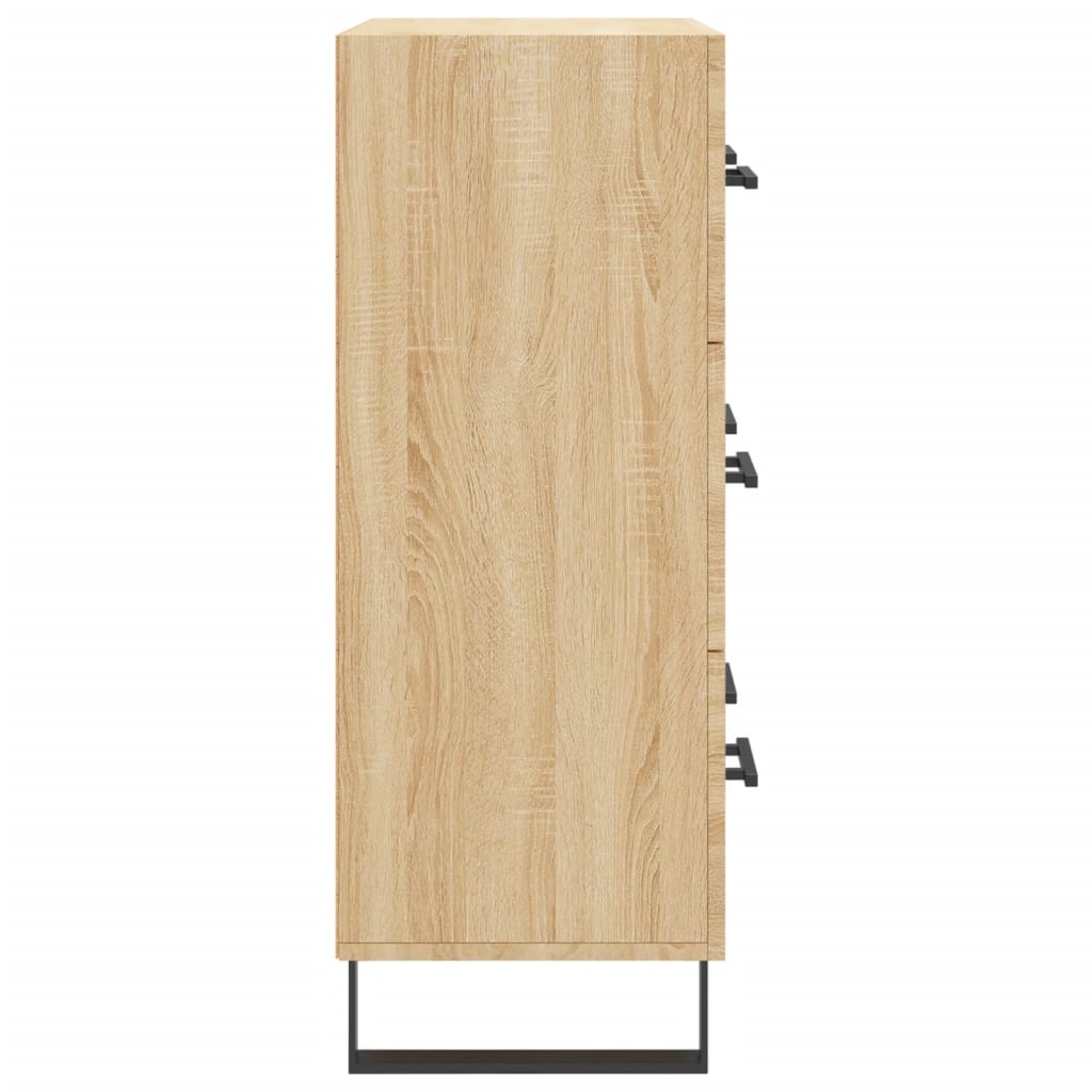 Dressoir 69,5x34x90 cm bewerkt hout sonoma eikenkleurig is nu te koop bij PeponiXL, paradijselijk wonen!