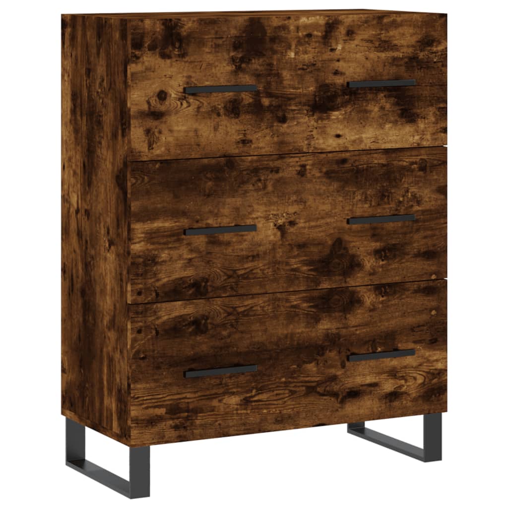 Dressoir 69,5x34x90 cm bewerkt hout gerookt eikenkleurig is nu te koop bij PeponiXL, paradijselijk wonen!