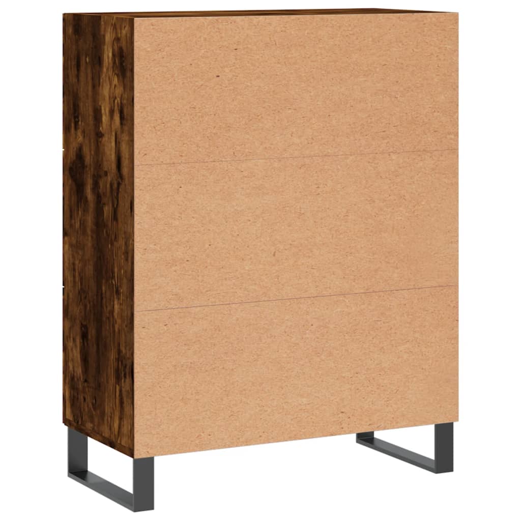 Dressoir 69,5x34x90 cm bewerkt hout gerookt eikenkleurig is nu te koop bij PeponiXL, paradijselijk wonen!