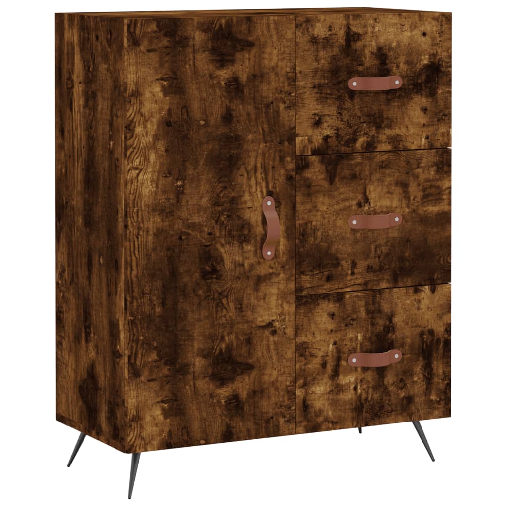 Dressoir 69,5x34x90 cm bewerkt hout gerookt eikenkleurig is nu te koop bij PeponiXL, paradijselijk wonen!