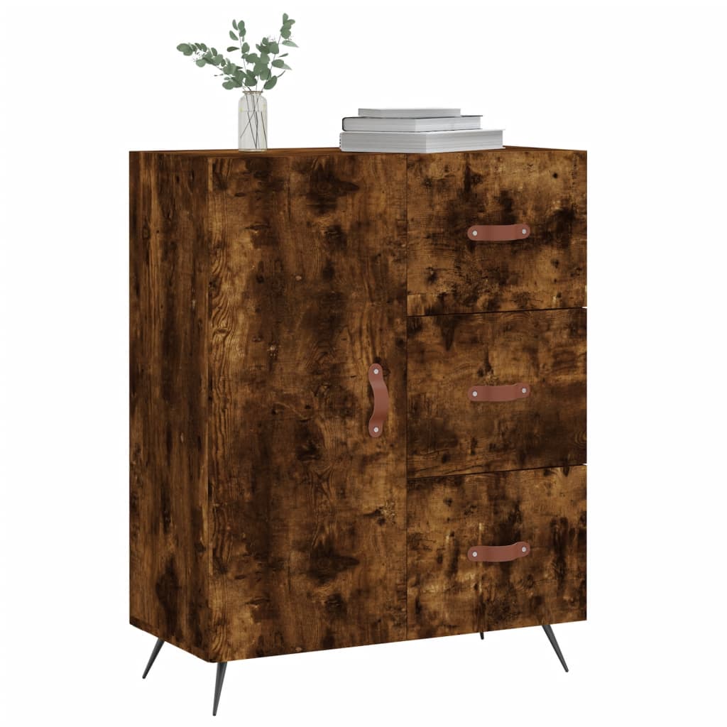 Dressoir 69,5x34x90 cm bewerkt hout gerookt eikenkleurig is nu te koop bij PeponiXL, paradijselijk wonen!