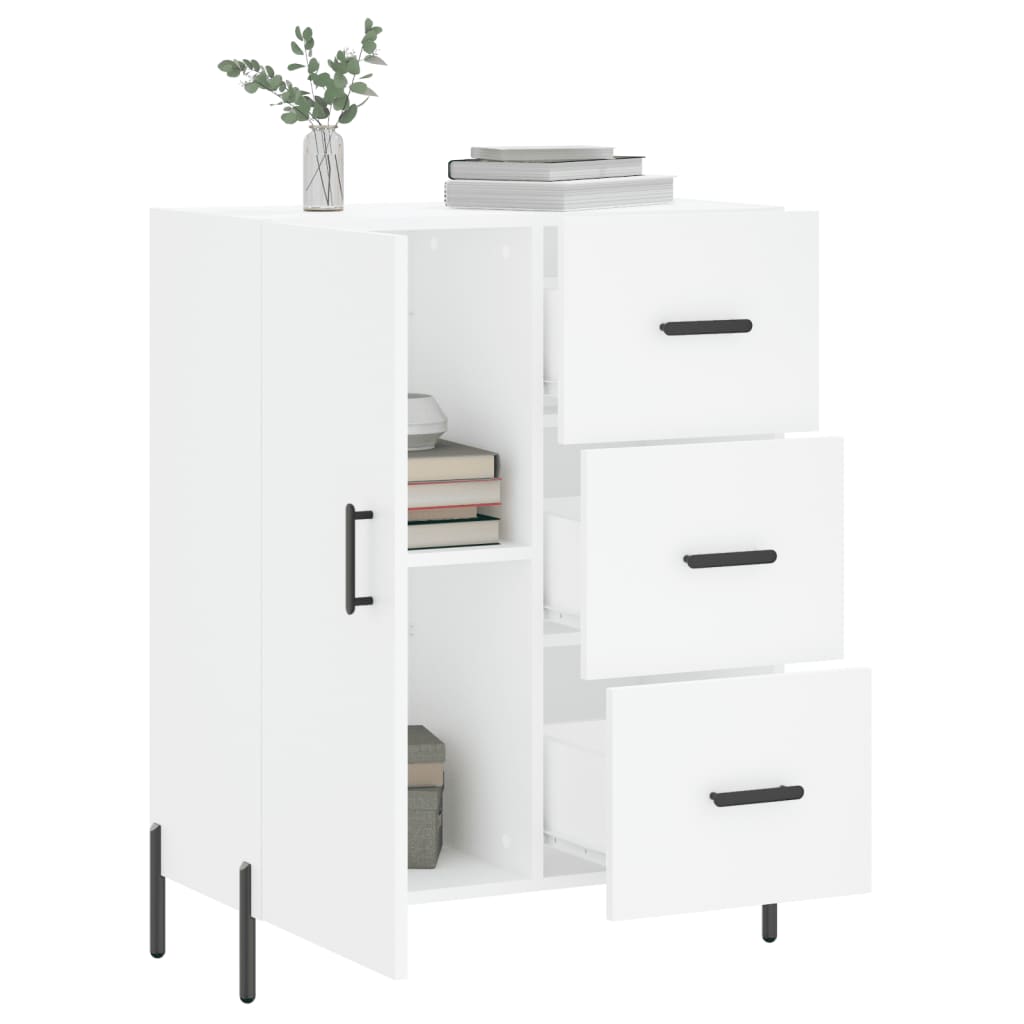 Dressoir 69,5x34x90 cm bewerkt hout wit is nu te koop bij PeponiXL, paradijselijk wonen!