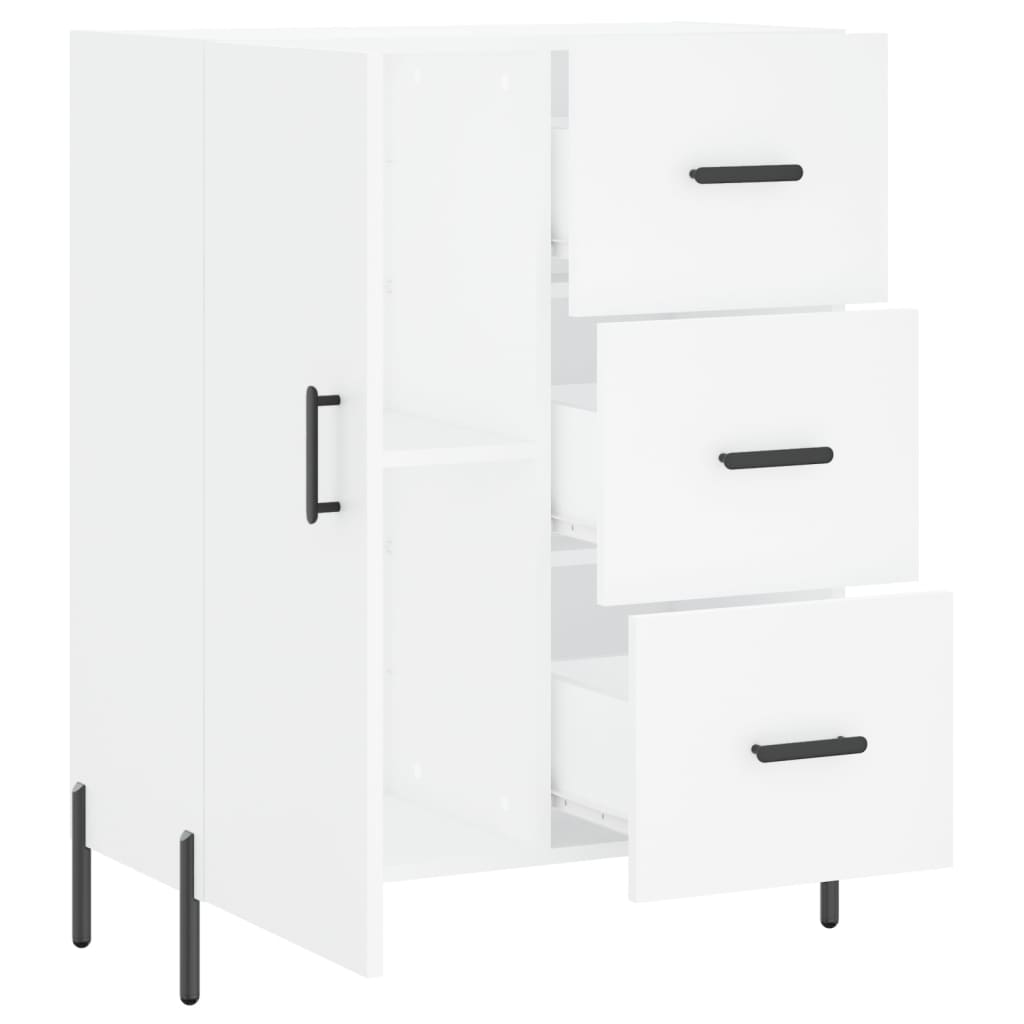 Dressoir 69,5x34x90 cm bewerkt hout wit is nu te koop bij PeponiXL, paradijselijk wonen!