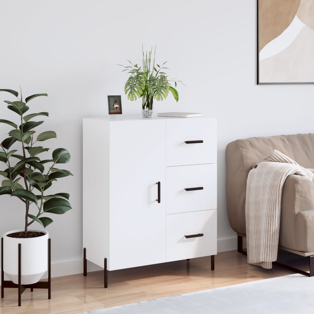 Dressoir 69,5x34x90 cm bewerkt hout wit is nu te koop bij PeponiXL, paradijselijk wonen!
