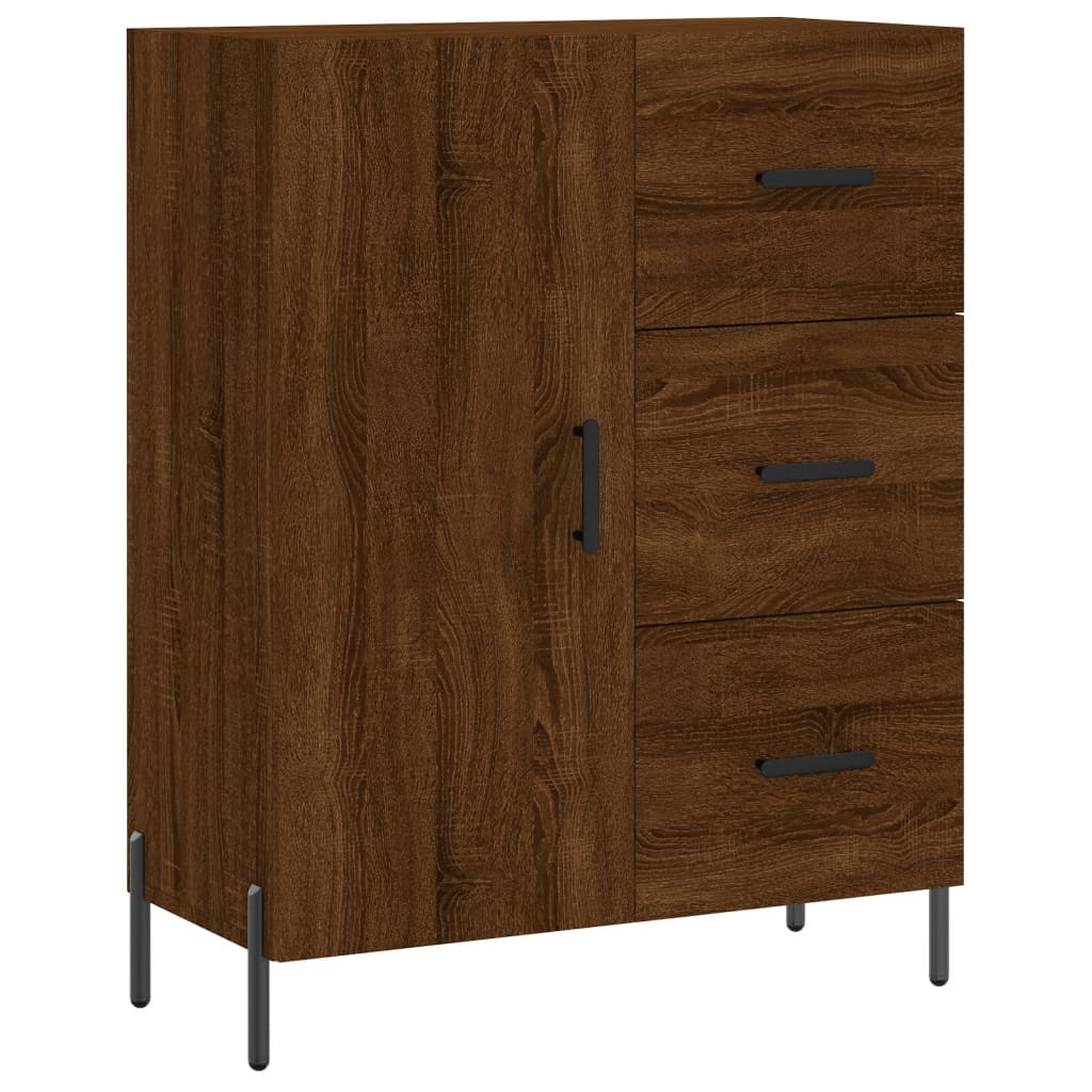 Dressoir 69,5x34x90 cm bewerkt hout bruin eikenkleur is nu te koop bij PeponiXL, paradijselijk wonen!