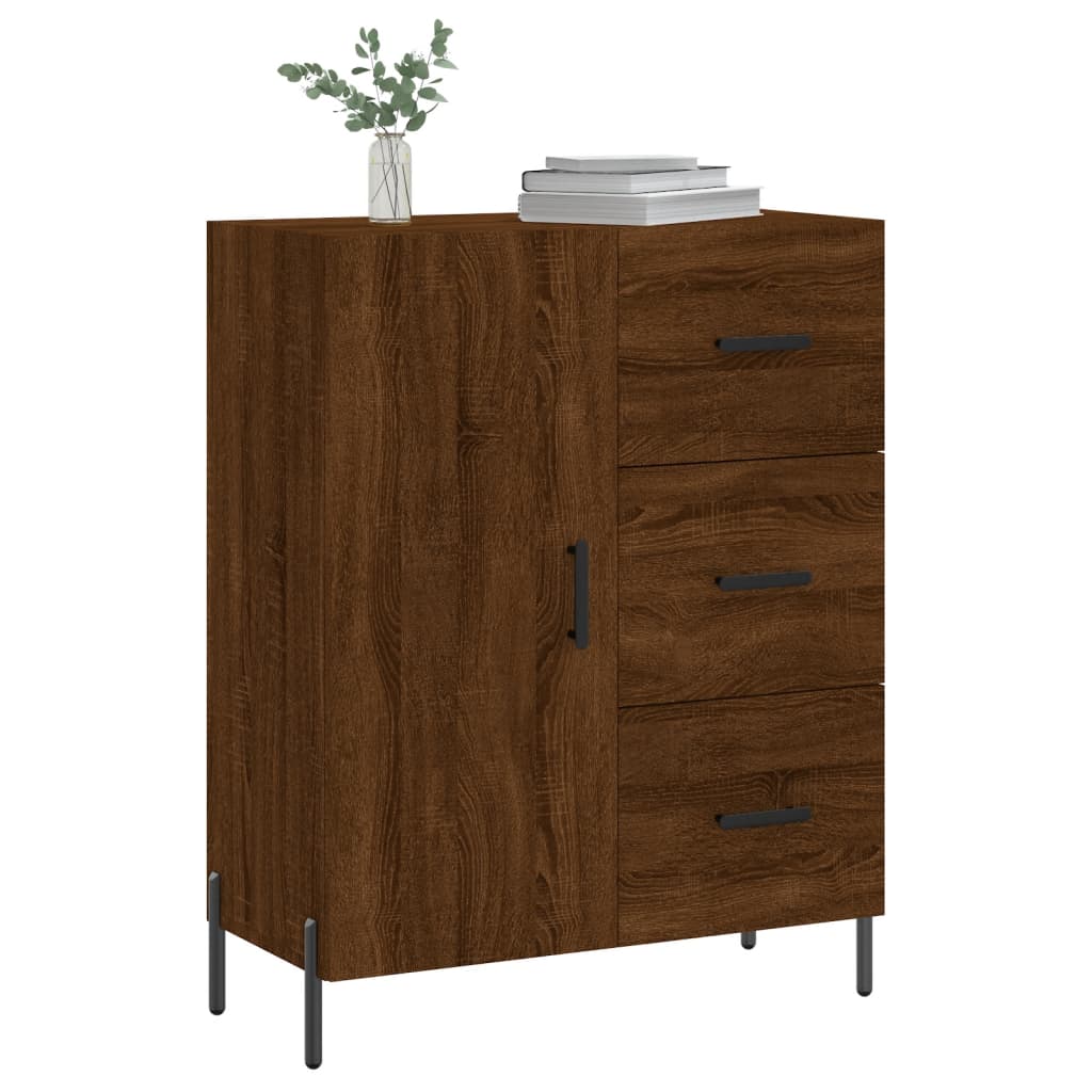 Dressoir 69,5x34x90 cm bewerkt hout bruin eikenkleur is nu te koop bij PeponiXL, paradijselijk wonen!