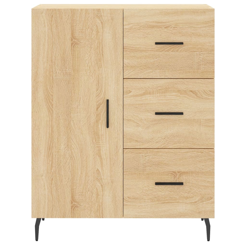 Dressoir 69,5x34x90 cm bewerkt hout sonoma eikenkleurig is nu te koop bij PeponiXL, paradijselijk wonen!
