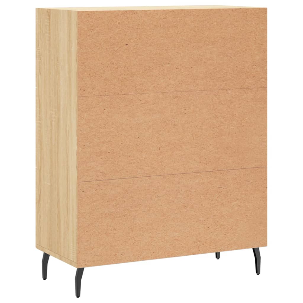 Dressoir 69,5x34x90 cm bewerkt hout sonoma eikenkleurig is nu te koop bij PeponiXL, paradijselijk wonen!