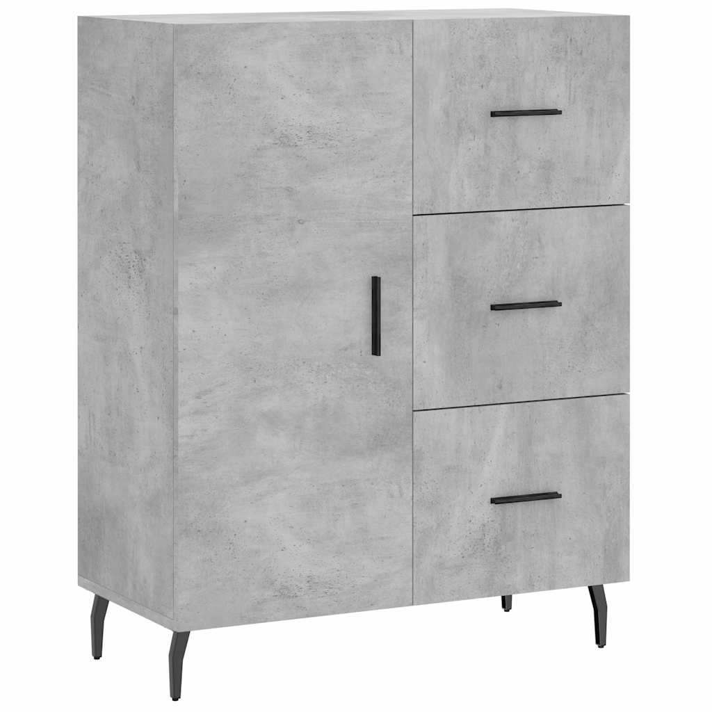 Dressoir 69,5x34x90 cm bewerkt hout betongrijs is nu te koop bij PeponiXL, paradijselijk wonen!