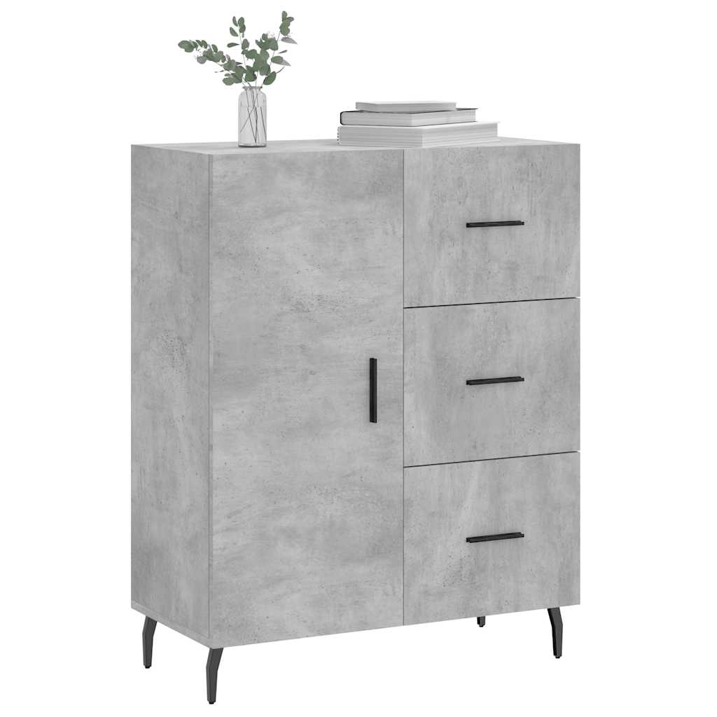 Dressoir 69,5x34x90 cm bewerkt hout betongrijs is nu te koop bij PeponiXL, paradijselijk wonen!