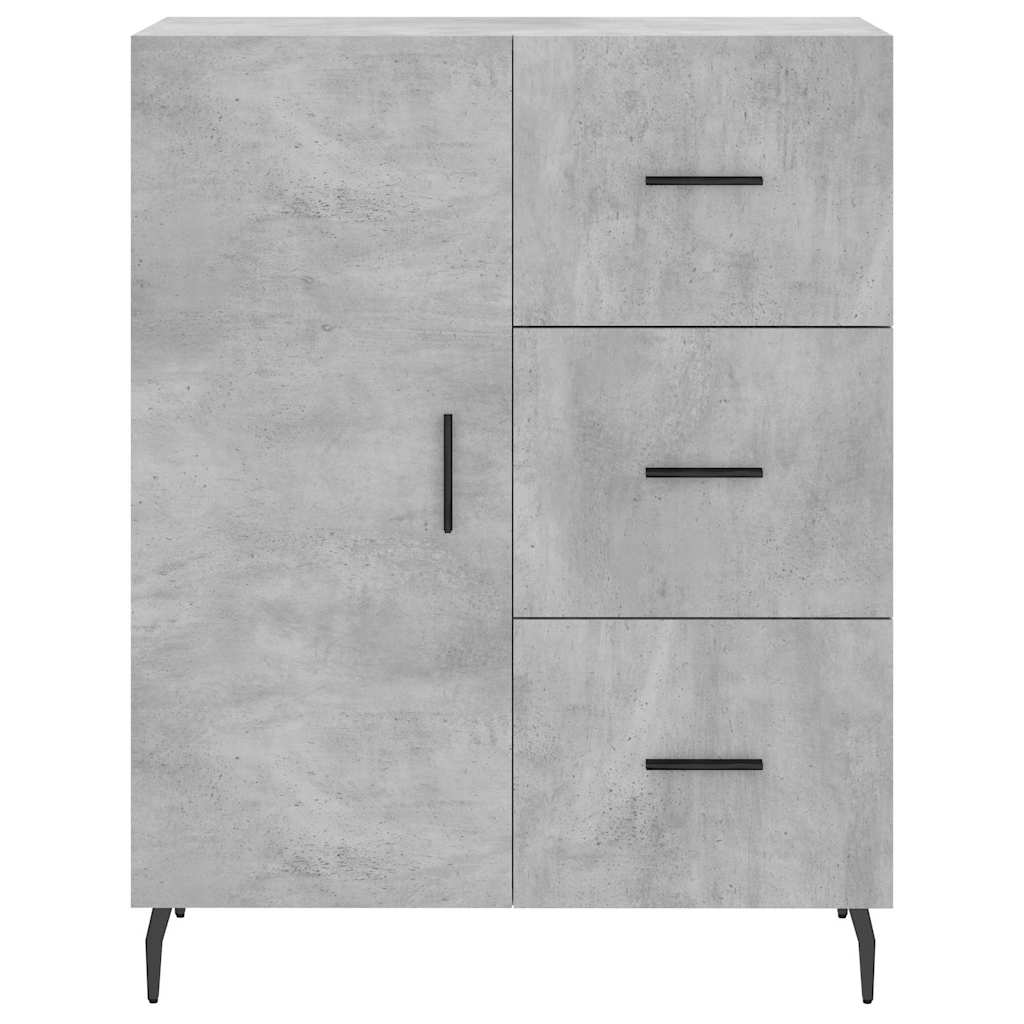Dressoir 69,5x34x90 cm bewerkt hout betongrijs is nu te koop bij PeponiXL, paradijselijk wonen!