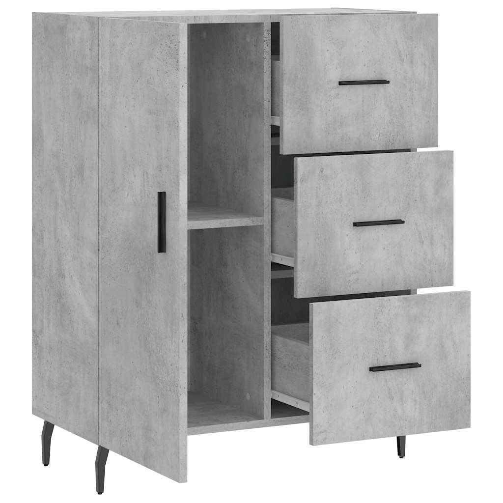 Dressoir 69,5x34x90 cm bewerkt hout betongrijs is nu te koop bij PeponiXL, paradijselijk wonen!