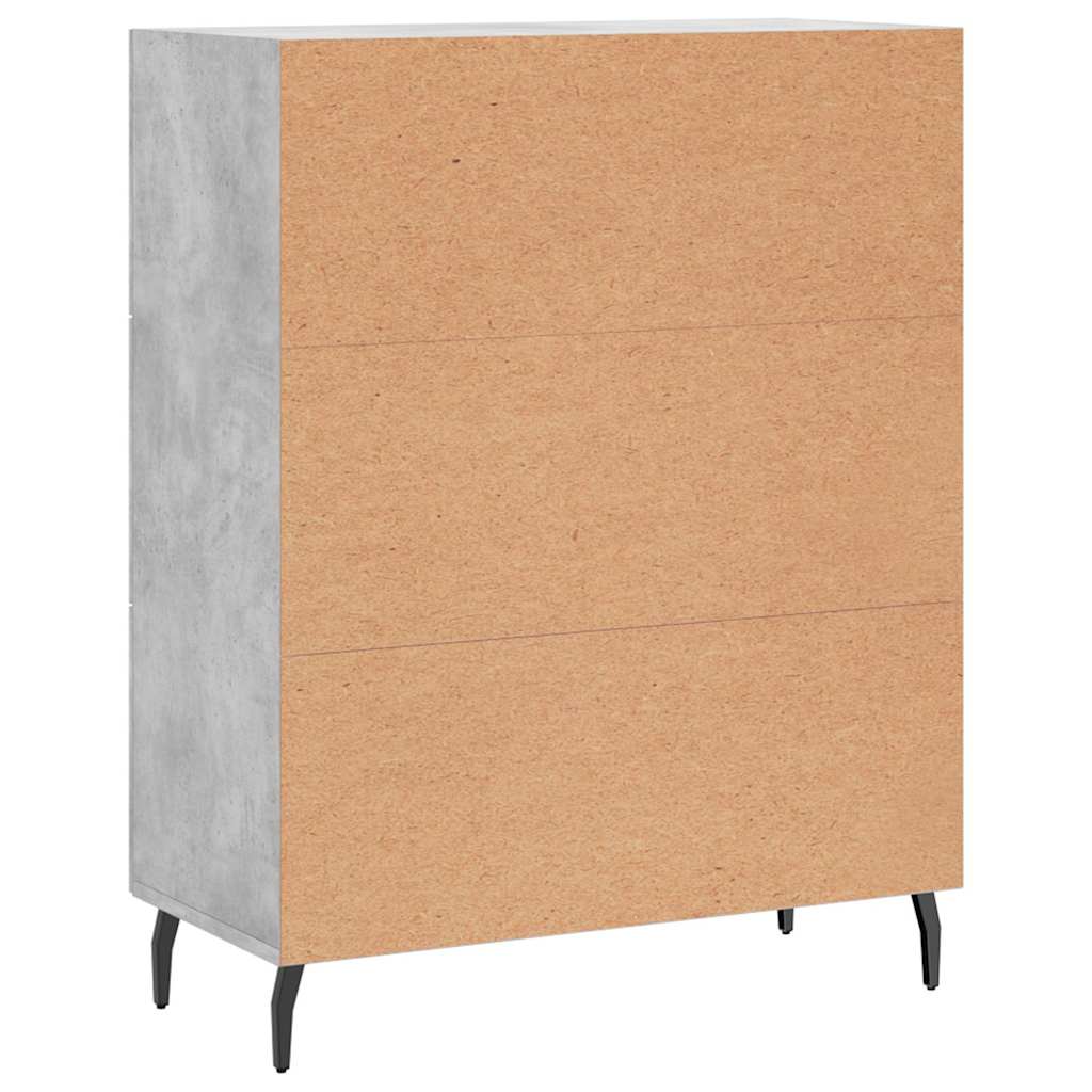 Dressoir 69,5x34x90 cm bewerkt hout betongrijs is nu te koop bij PeponiXL, paradijselijk wonen!