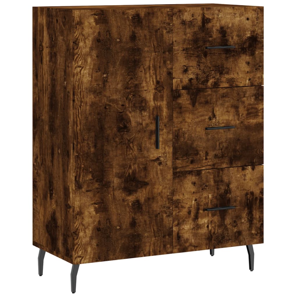 Dressoir 69,5x34x90 cm bewerkt hout gerookt eikenkleurig is nu te koop bij PeponiXL, paradijselijk wonen!